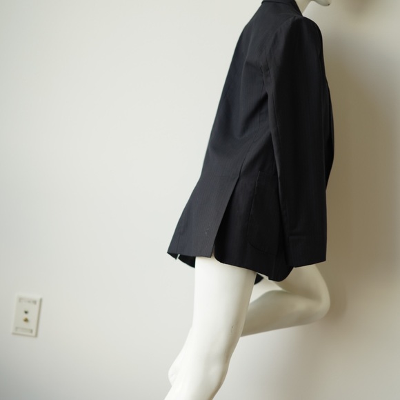 Literature Noir Pinstripe Deep Navy Blazer - Size Small *vintage* - Picture 5 of 9